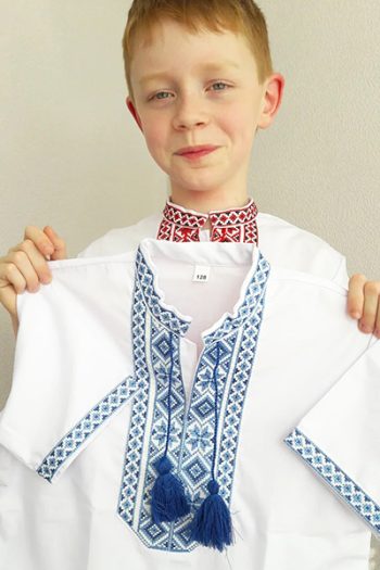 вышиванка с коротким рукавом детская