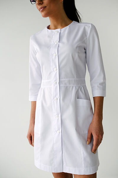 женский медицинский халат с карманами
